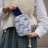 Washi Paper Smartphone Pouch | mina perhonen | run run run series | Lightweight Crossbody Bag | SIWA SIWA