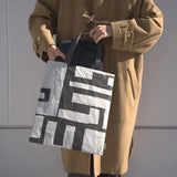 Washi Tote Bag | SAMIRO YUNOKI SIWA Flat Bag Gray L Size | SIWA SIWA