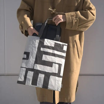 Washi Tote Bag | SAMIRO YUNOKI SIWA Flat Bag Gray L Size | SIWA SIWA