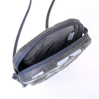 Japanese Paper Smartphone Pouch | mina perhonen | memoria Black | Lightweight Crossbody Bag | SIWA SIWA