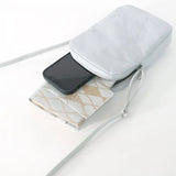 Washi Paper Smartphone Pouch | mina perhonen | run run run Dark Blue | Lightweight Crossbody Bag | SIWA SIWA