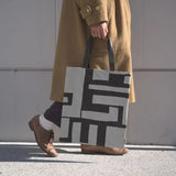 Washi Tote Bag | SAMIRO YUNOKI SIWA Flat Bag Gray L Size | SIWA SIWA