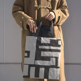 Washi Tote Bag | SAMIRO YUNOKI SIWA Flat Bag Gray L Size | SIWA SIWA