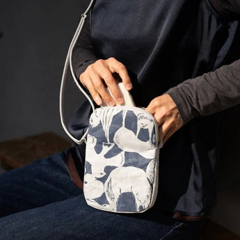 Washi Smartphone Sheet | mina perhonen | life puzzle Gray | Lightweight Crossbody Bag | SIWA SIWA