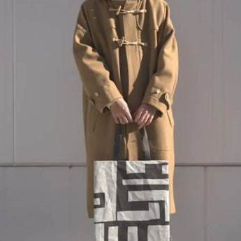 Washi Tote Bag | SAMIRO YUNOKI SIWA Flat Bag Gray L Size | SIWA SIWA