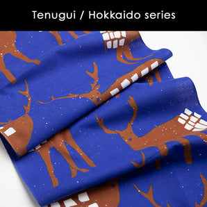 Handkerchief | 100% cotton | Cotton | Dyeing | Wind-dye Workshop Ezoshika Animals Hokkaido 
