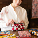 Gamaku (horizontal type / small) | Matsukawa | Hand-dyed raw fabric Umbrella cloth 100% cotton Japanese wallet pouch wallet pouch Made in Japan | Kyoto artisan craftsmanship 【 Fuwa Market Original 】 Fuwa Market