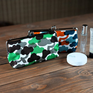 Gamaku (horizontal type / small) | Matsumoto | Hand-dyed raw fabric Umbrella cloth 100% silk Japanese wallet pouch wallet pouch made in Japan | Kyoto craftsman work 【 Fuwa Market Original 】 