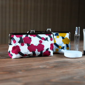 Gamaku (horizontal type / small) | Umebayashi | Hand-dyed fabric, umbrella cloth, 100% cotton, Japanese wallet pouch, wallet pouch, made in Japan | Kyoto craftsman's workmanship 【 Fuwa Market original 】 