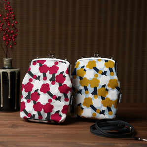 Gamaku (vertical / large) | Umebata | Hand-dyed umbrella cloth smartphone cover Japan-made | Kyoto artisan craftsmanship 【 Fuwa Market Original 】 