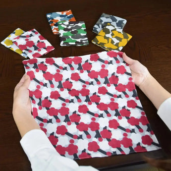 Hankachi | Ginkgo Leaf Pattern | Hand-dyed Fabric Umbrella Cloth 100% Cotton Soft Towel Double Gauze Made in Japan | Pattern of Happiness 【 Fuwa Market Original 】 Fuwa Market