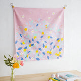 Wind Bath Towel 70cm | Striped Pattern / Rose Pink | Himemusu Series - Adeline Klam | Organic Cotton | Musubi Musubi