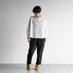 【ボトムス】バフクロス イージーワークパンツ コットン フリーサイズ ブラック HUIS.