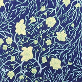 Hand-dyed Tie-dye | Roubai and Cat Willow Pattern | White / Blue Indigo / Light Green | Silk (Tokai Raw Material) | Kyoto Tomodan Tomodan