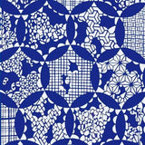 Hand-dyed | Bamboo grass | Vermilion glass / Deep blue | Silk (Special Okayama production) | Kyoto Tomodan Tomodan