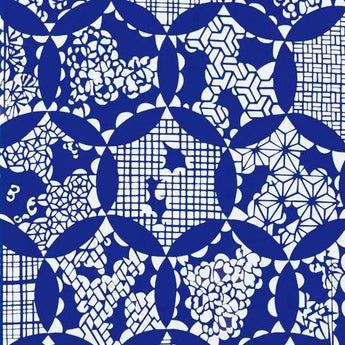 Hand-dyed | Bamboo grass | Vermilion glass / Deep blue | Silk (Special Okayama production) | Kyoto Tomodan Tomodan