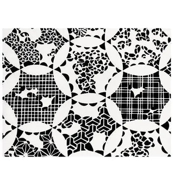 Hand-dyed | Bamboo grass | Vermilion glass / Deep blue | Silk (Special Okayama production) | Kyoto Tomodan Tomodan