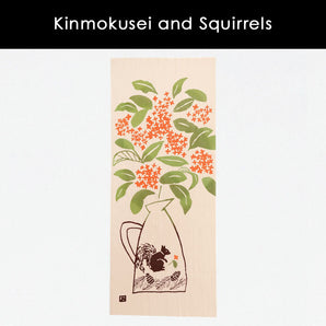 Hand towel | 100% cotton | Kinmokusei and lis | Dyeing | Nijiyura 