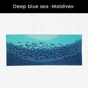 Hand-dyed | 100% silk | Dyed sea -Maldives- | Dyeing | Niji Yura 