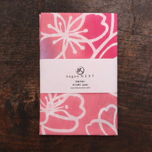 Handkerchief | Sakura Saku Pink | 100% Cotton (Okayama Prefecture) Dyed | nugooNEXT 