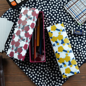 Pencils | Plum Blossom | Hand-dyed Japanese Paper Brush Pen Made in Japan | Happy Pattern Series Small Item Case 【 Fuwa Market Original 】 