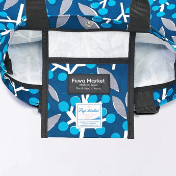 Tote bag (vertical type) | Nanten | Hand-dyed raw fabric Umbrella cloth 100% cotton bag Japan-made | Kyoto craftsman workmanship 【 Fuwa Market Original 】 Fuwa Market