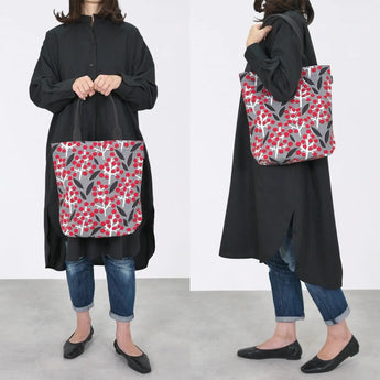 Tote bag (vertical type) | Nanten | Hand-dyed raw fabric Umbrella cloth 100% cotton bag Japan-made | Kyoto craftsman workmanship 【 Fuwa Market Original 】 Fuwa Market