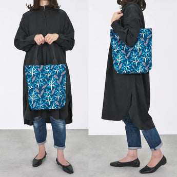 Tote bag (vertical type) | Nanten | Hand-dyed raw fabric Umbrella cloth 100% cotton bag Japan-made | Kyoto craftsman workmanship 【 Fuwa Market Original 】 Fuwa Market