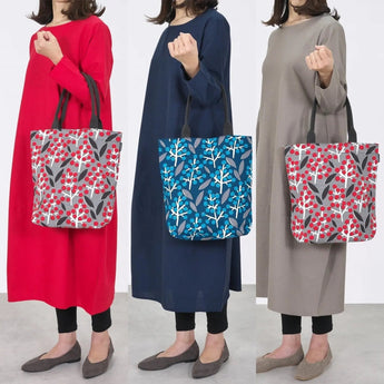 Tote bag (vertical type) | Nanten | Hand-dyed raw fabric Umbrella cloth 100% cotton bag Japan-made | Kyoto craftsman workmanship 【 Fuwa Market Original 】 Fuwa Market