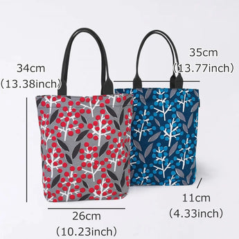 Tote bag (vertical type) | Nanten | Hand-dyed raw fabric Umbrella cloth 100% cotton bag Japan-made | Kyoto craftsman workmanship 【 Fuwa Market Original 】 Fuwa Market