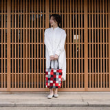 Tote Bag (Vertical Type) | Aoba Nami Yaki | Hand-dyed Fabric, Canvas, 100% Cotton, Bag, Made in Japan | Kyoto Artisan Workmanship 【Fuwa Market Original 】 Fuwa Market