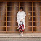 Tote Bag (Vertical Type) | Aoba Nami Yaki | Hand-dyed Fabric, Canvas, 100% Cotton, Bag, Made in Japan | Kyoto Artisan Workmanship 【Fuwa Market Original 】 Fuwa Market