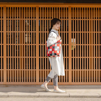 Tote Bag (Vertical Type) | Aoba Nami Yaki | Hand-dyed Fabric, Canvas, 100% Cotton, Bag, Made in Japan | Kyoto Artisan Workmanship 【Fuwa Market Original 】 Fuwa Market