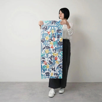 Hand towel | Oedo Nihonbashi | 100% cotton | Pear garden dyeing, dyeing | Todaya shop Todaya shop (Pear garden dyeing)