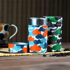 Tea caddy | Matsukawa | Hand-dyed Japanese paper Tea caddy Made in Japan | Happy pattern series 【 Fuwa Market Original 】 
