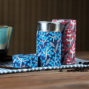 Tea Caddy | Nantenbai | Hand-dyed Japanese Paper Tea Caddy Made in Japan | Happy Pattern Series 【 Fuwa Market Original 】 