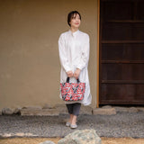 Tote Bag (Horizontal Type) | Nantenboku | Hand-dyed Raw Fabric Umbrella Cloth 100% Cotton Bag Made in Japan | Kyoto Artisan Workmanship 【Fuwa Market Original】 Fuwa Market