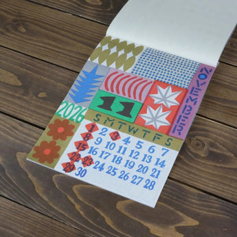 Yotsume Dyed Cloth Calendar 2026 | A Year Depicting Japan's Four Seasons and Everyday Nature | Yotsume Dyed Cloth Yotsume Dyed Cloth