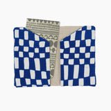 Yotsume Dyed Cloth Sleeve | Name Engraving | Kawari Ichimatsu, Naito Color | Navy