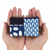 Yotsume dyed cloth with name engraving, cotton, No. 1, woven color, red, blue