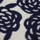 Yotsume dyed cloth, name engraving included, card case, mass-produced flower, blue-green, vermilion, navy