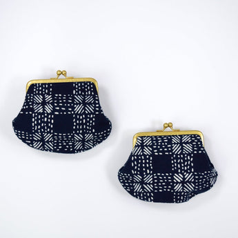 Yotsume-dyed cloth mouth SASHIKO blue-green