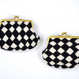 Yotsume dyed cloth hem, mouth SASHIKO embroidery connected, black