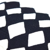 Yotsume dyed cloth hem, mouth SASHIKO embroidery connected, black