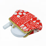 Yotsume dyed cloth edge, hem SASHIKO flower cloth red