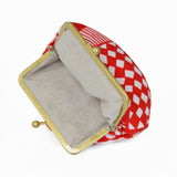 Yotsume dyed cloth edge, hem SASHIKO flower cloth red